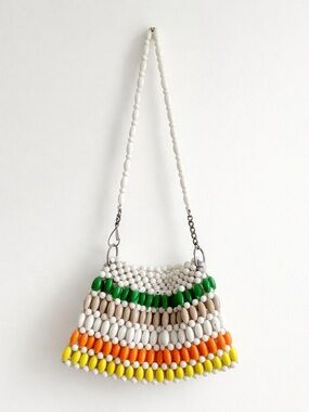 Vintage Safco Beaded Handbag Colorful Bubble Bead Purse 60s Japan Style